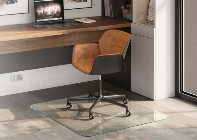 Durable office chair glass mats